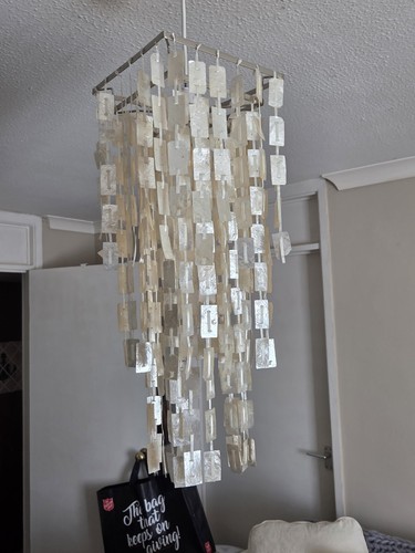 Vintage capiz shell chandelier - vintage,