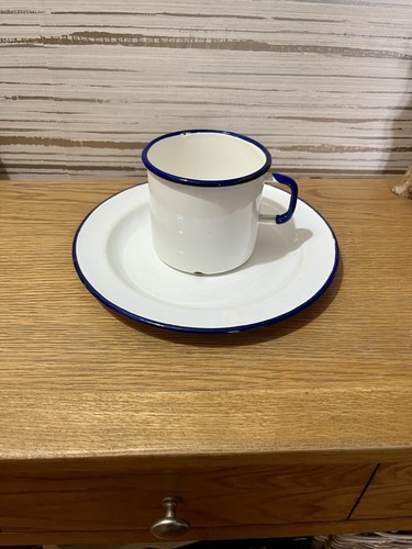 Vintage enamelware mug - vintage,