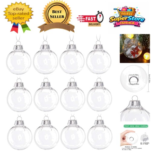 Transparent 6cm baubles - 6cm,