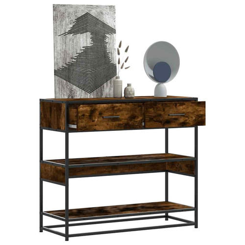Console table smoked - smoked, oak