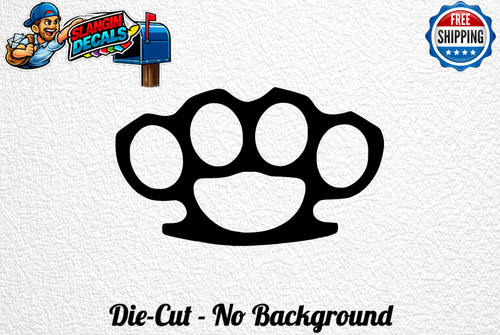 Brass knuckles vinyl decal - knuckles,