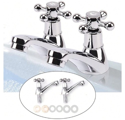 Twin taps set hot and - 2x,