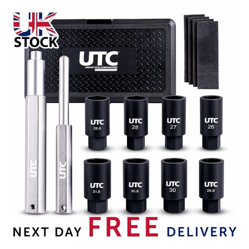 Locking wheel nut remover set - locking,
