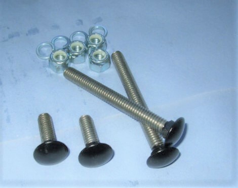Matt black bumper bolt set - matt,