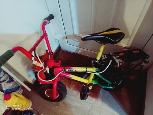 Child toy bike stunt - child's, bike.