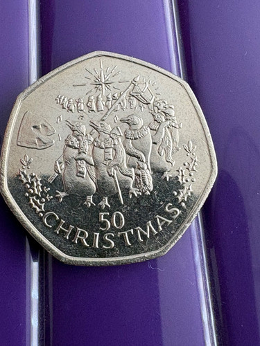 1995 gibraltar christmas 50p - gibraltar,
