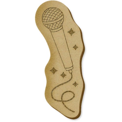 Microphone with glitter - 'microphone, glitter'