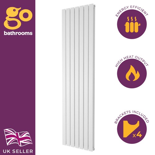 White designer radiator - white,
