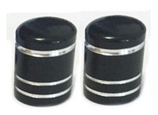 2x Metallic BLACK Metal Steel