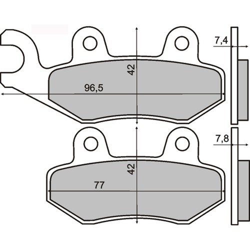 Pair sintered brake - of,