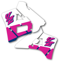 YZ125 1991 Rad & Tank Decals Graphics Stickers YZ 125 Magenta