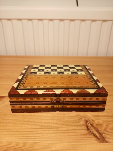 Vintage inlaid wood marquetry - vintage,
