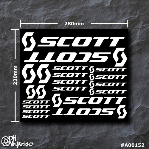 Scott sticker white decal - scott,