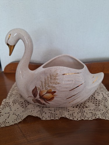 Vintage kernewek ceramic swan - vintage,
