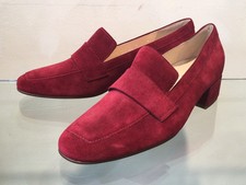 *REDUCED TO CLEAR!* Hogl Shoes 4-10 3512 Women's Smart Suede Loafers in cherry