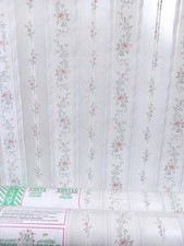 X3 1980s Vintage CROWN Wallpaper Rolls CottageCore retro stripe 90s Floral ditsy
