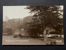 The Lake, Manor House West Malling Kent Real Photo Vintage Postcard T14