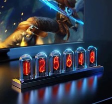 RGB Nixie Tube Clock LED Glows