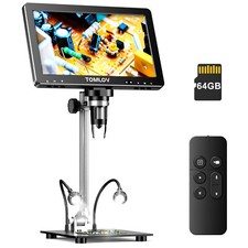 TOMLOV DM9 Max 10.1" Digital Microscope 1500X Coin Magnifier 20MP for Error Coin