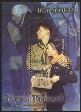 St Kitts - 25th Death Anniversary of Norman Rockwell Block 55 MNH 2003 Mi. 778