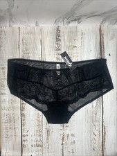 Gossard Superboost Lace Short Brief Size Size 2XL Black Semi Sheer Knickers 7714