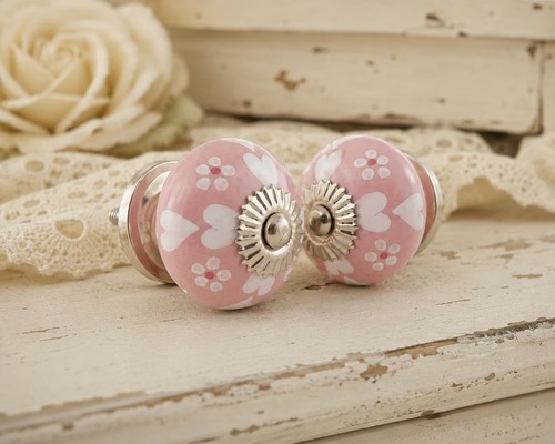 Pink and white - , ceramic