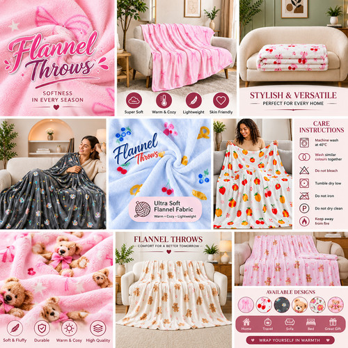 Mxm fun design flannel - flannel, throw