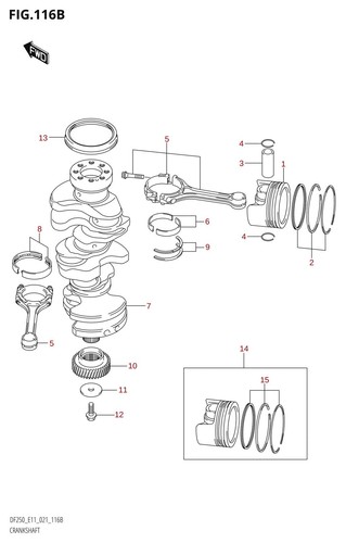 Suzuki genuine piston set - genuine,