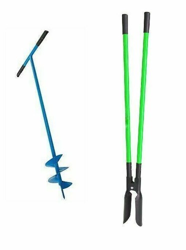 Fence post hole auger digger