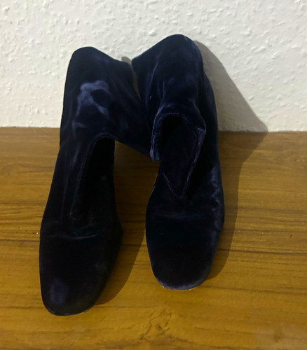 Emma hope shoes blue velvet - hope's,