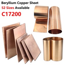 Beryllium Copper Sheet Plate Becu Panel 0.08mm To 5mm Thick - 52 Sizes Available