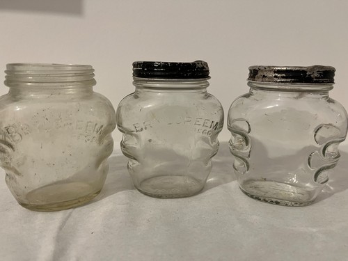 Vintage brylcreem glass - 3x,
