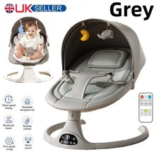 Electric Baby Swing Infant Cradle Bouncer Rocker Chair Music Remote Bluetooth UK