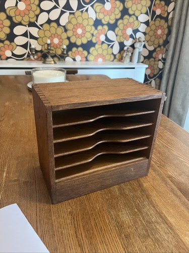 Small vintage wooden filing - small,