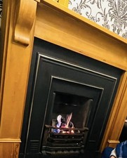 Wooden Fireplace Mantelpiece with Surround