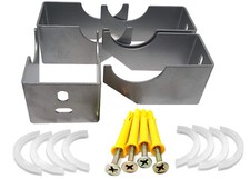 Radiator Brackets - Designer Vertical Column Dual Arm (Chrome)