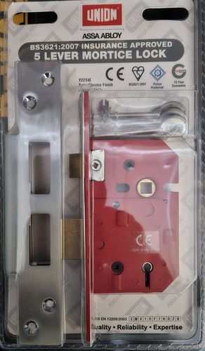 Mortice lock union satin - mortice,