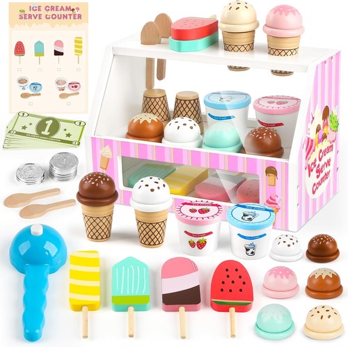 40pcs wooden ice - ice, cream