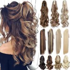 Real Thick Claw Ponytail Hair Piece Clip in Hair Extensions Long As Human Hair