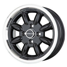 6"x13"" JBW SUPERLITE 4x108 CLASSIC FORD ANGLIA BLACK/HL WHEELS (x4)