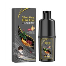 Silver Gray Hair Dye Shampoo 3 in 1 Gentle and Easy Color Changing Shampoo