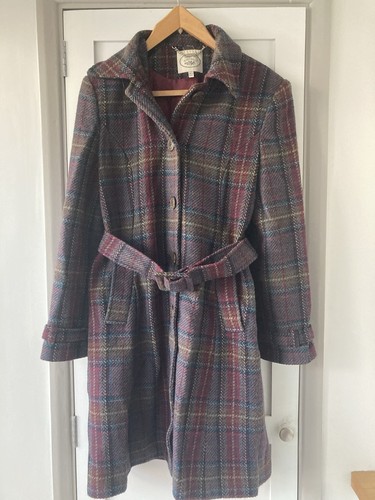 Wool mix checked overcoat - mix,