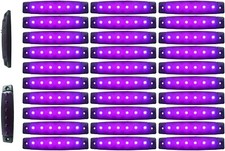 30 X PURPLE 24V 6 LED Side Rear Marker Lights Fits Scania Volvo Daf Man
