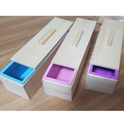 Rectangular soap silicone mold - silicone,