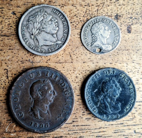 George iii coins shilling - -,
