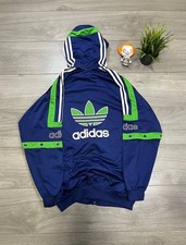 Adidas Track Jacket Blue Green Trefoil 2000s Vintage ??