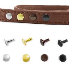 Double Cap Rivets 4.5 6x6 7x7 9x8 11x10 Stud Rapid Rivets Leather Craft Repair