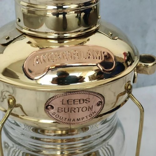 Brass anchor oil lamp - anchor,