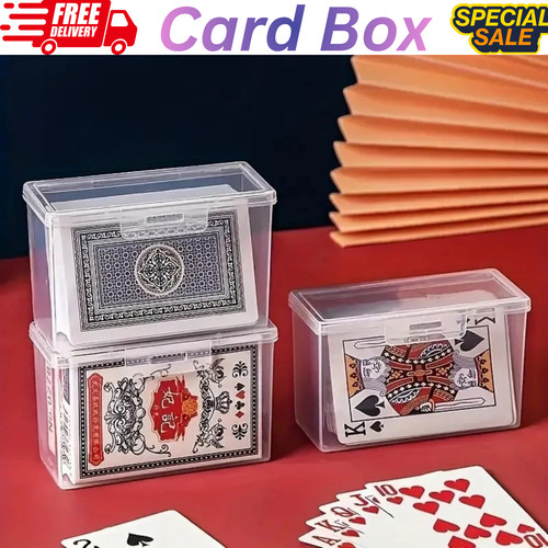 2pcs clear playing card box - clear,