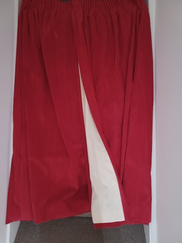 Pair red cotton velvet - red,